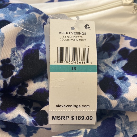 Alex Evenings Sheath Dress Size 16 New with Tags NWT - Picture 4 of 4